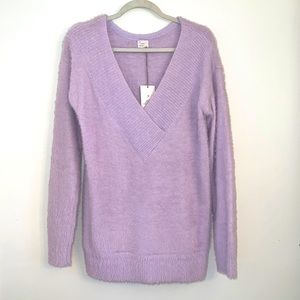 New With Tags Fuzzy V-Neck Sweater